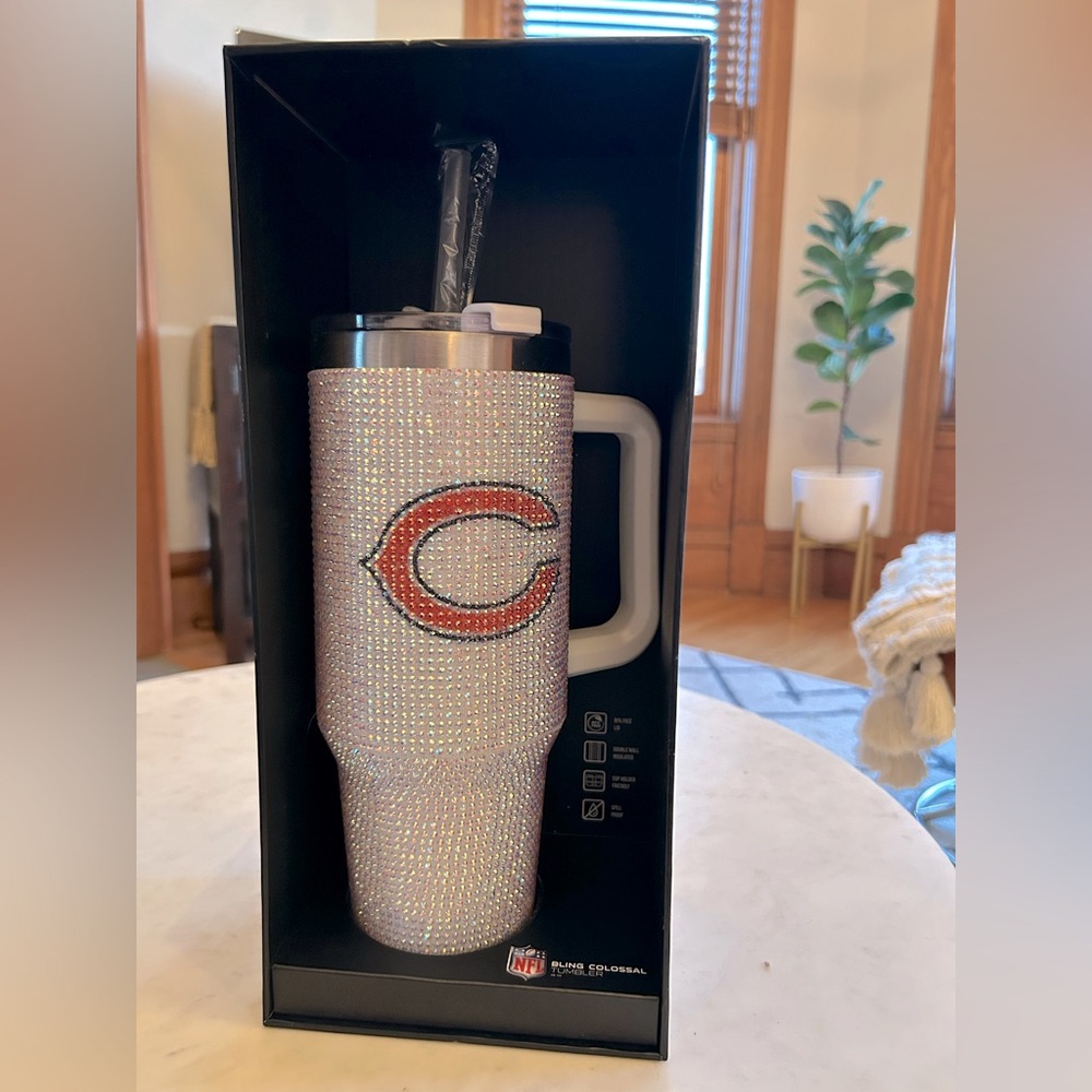 NFL Bling Colossal White Tumbler Chicago Bears 46 oz.